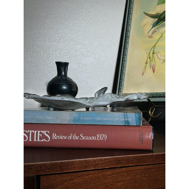 Mid 20th Century Modern Ceramic-Coated Cast Iron Sculptural Equestrian Horse Head Catchall Dish – 9” For Sale - Image 4 of 9