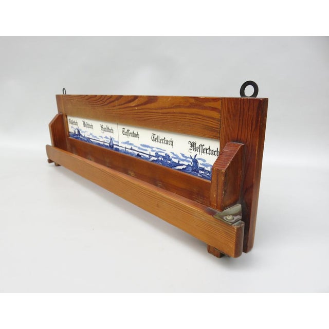 Art Nouveau Towel Board in Glass, Ceramic and Wood, 1890s For Sale - Image 18 of 18