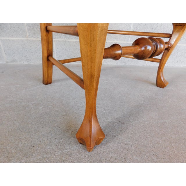 New England Style Figured Maple Lyre Back Arm Chair Attributed to William Savery For Sale - Image 13 of 17