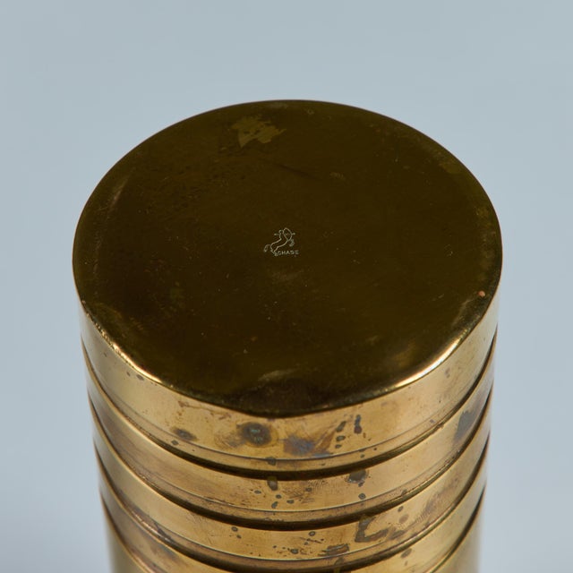 Brass Vase by Walter von Nessen for Chase For Sale - Image 10 of 10