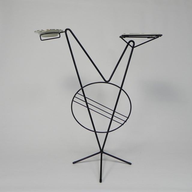 Side Table with Newspaper Rack and Cogebi Ornamin Parts, 1950s For Sale - Image 15 of 18