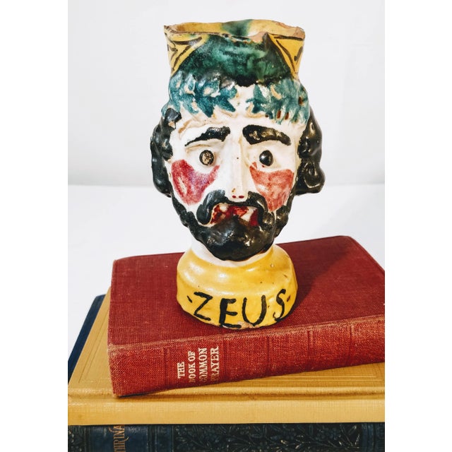 Italian Majolica Zeus Hera Double Sided Vase For Sale In Fayetteville, AR - Image 6 of 13