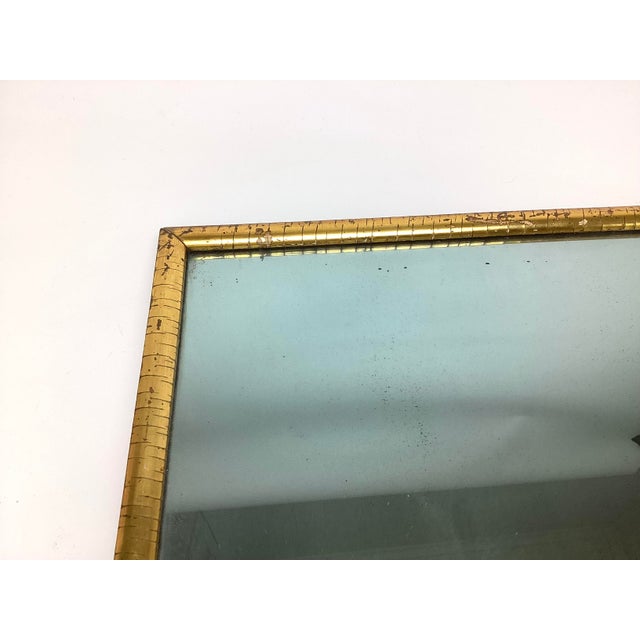 Glass Antique Lemon Gold Frame Mirror 16” by 21” For Sale - Image 7 of 9
