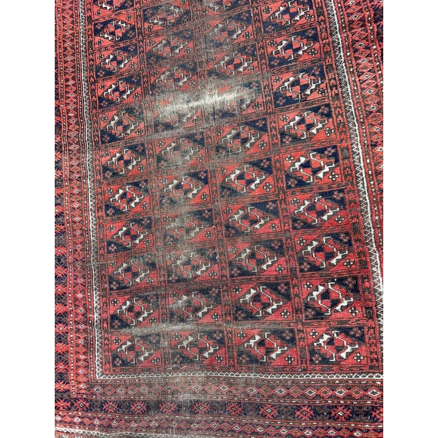 Antique Distressed Turkmen Rug, 1890s For Sale - Image 13 of 18