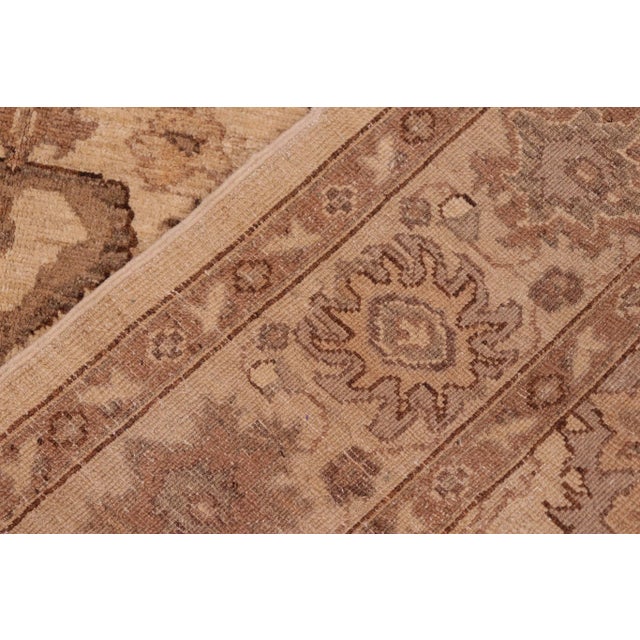 Beige Classic Ziegler Beige Brown Hand-Knotted Wool Rug - 6'2'' X 9'1'' For Sale - Image 8 of 8