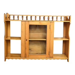 Vintage Handmade Pine Medicine Cabinet Wall Shelf Hutch