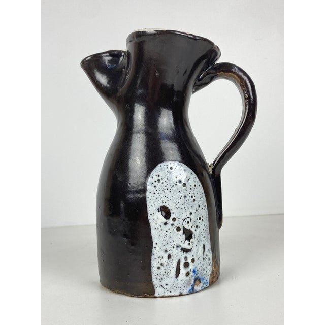 Large Brutalist Toledo Ceramic Carafe, , 1950s For Sale - Image 6 of 6