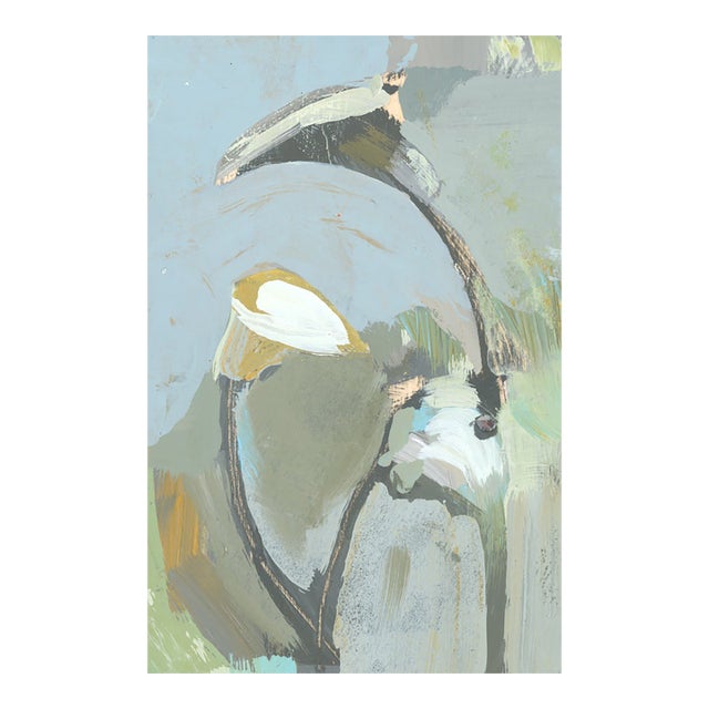 Soft Modernist Abstract Floral Original Painting For Sale