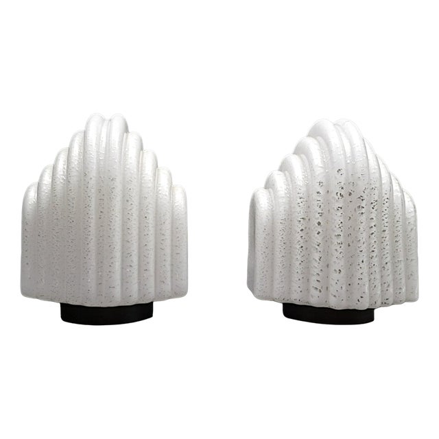 Murano Glass Table Lamps, 1980s, Set of 2 For Sale