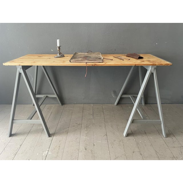 Vintage Desk in Fir, 1960s For Sale - Image 6 of 14