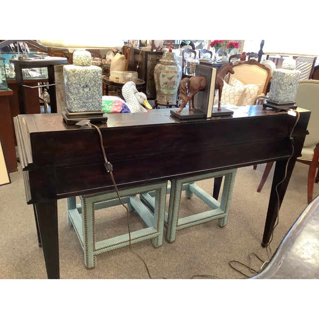 Black Black Chinoiserie Writing Desk For Sale - Image 8 of 10