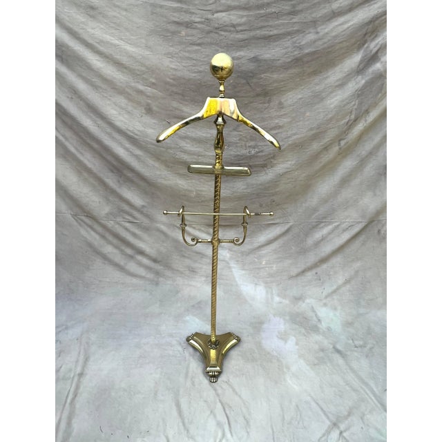 Solid Brass Valet with Change and Pants Holder For Sale - Image 10 of 11