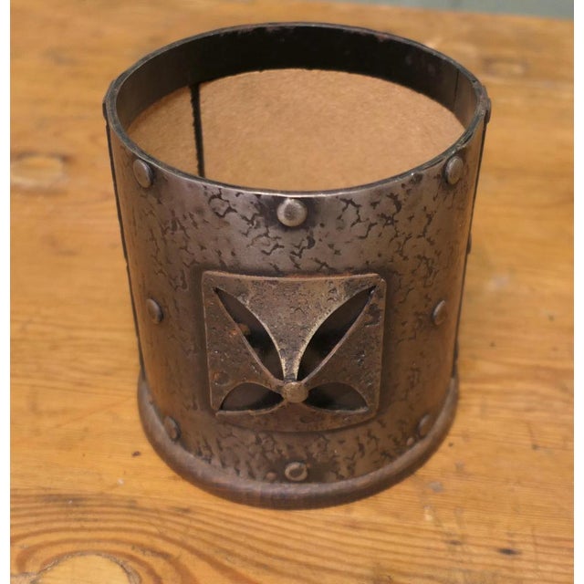 1960s French Arts and Crafts Pewter Bottle Carrier, 1960 For Sale - Image 5 of 8