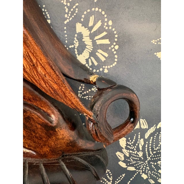 Brown 19th Century French Black Forest Style Carved Griffin Mirror For Sale - Image 8 of 12