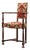 Antique Oak Louis XIII Chair with Floral Upholstery, France, 1890 For Sale