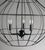 Modern black iron basket drop pendant. Includes chandelier style three way fixture inside. 40 watt max bulb each. Includes...