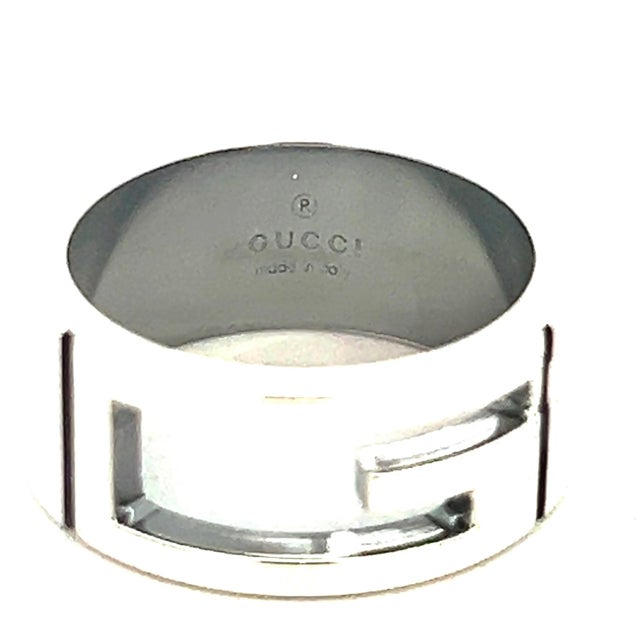 Gucci Gucci Estate Ring Size 5.5 Sterling Silver 8 mm, Size 5.5 For Sale - Image 4 of 6