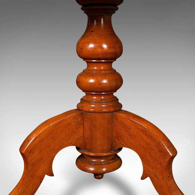 1840's Antique Victorian English Walnut Display Table For Sale - Image 10 of 11