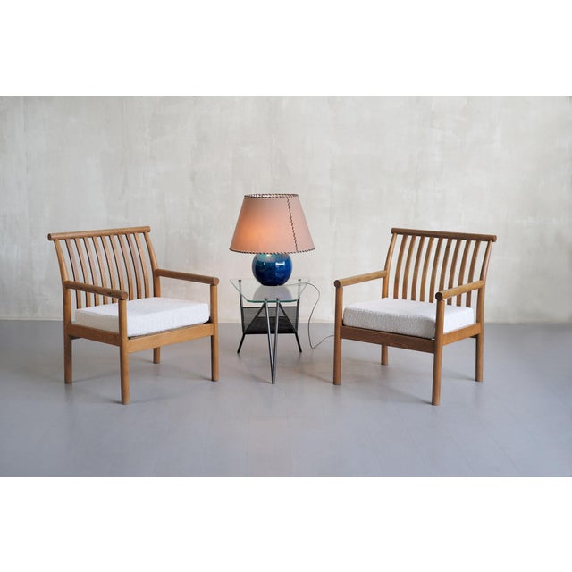 Vintage Curved Oak Armchairs by Isamu Kenmochi, Japan, 1960s, Set of 2 For Sale - Image 14 of 15