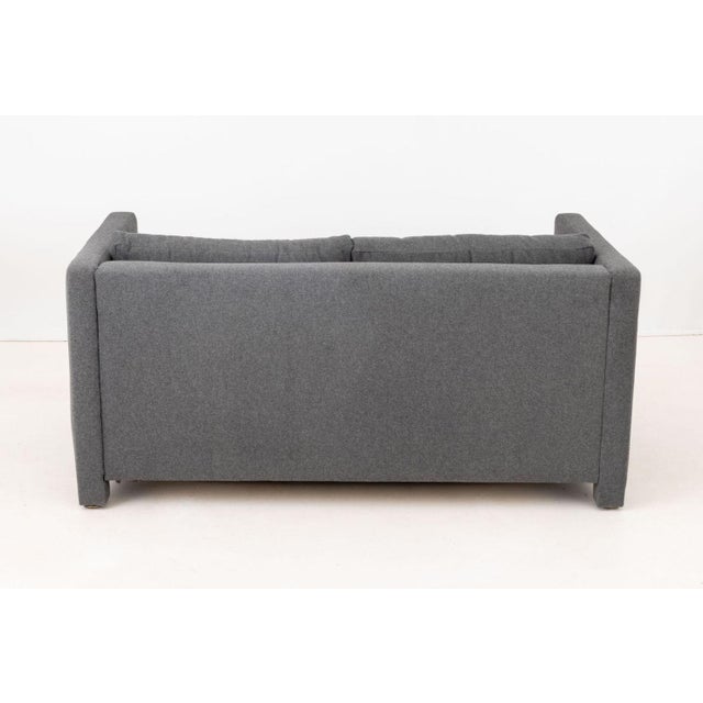 Early 21st Century Gray Wool Blend Upholstered Sleeper Sofa For Sale - Image 5 of 7