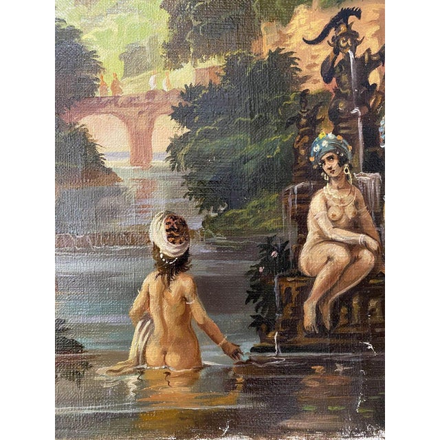 Figurative 1990s Oil Painting Bathers Alexander Arkadievich Litvinov For Sale - Image 3 of 12