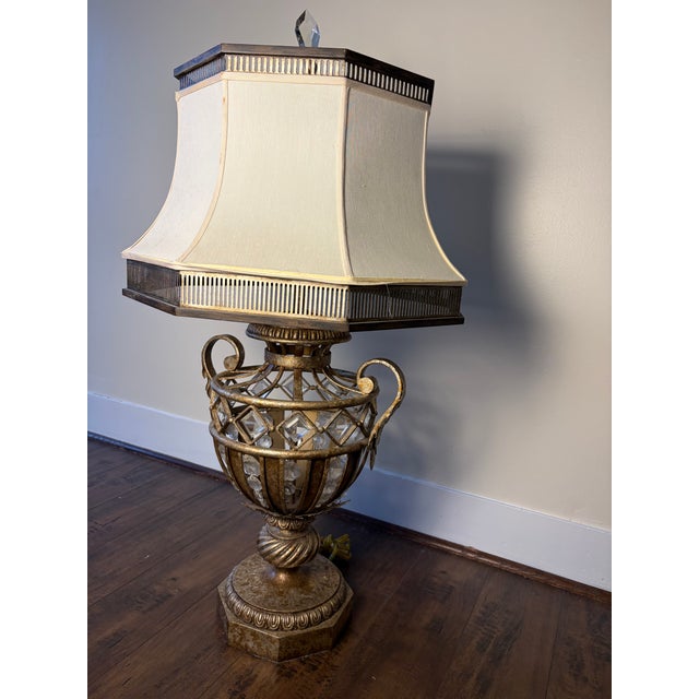 Hollywood Regency Fine Art Lamps “A Midsummer Night’s Dream” Crystal Table Lamp, Model 172510st For Sale - Image 3 of 13