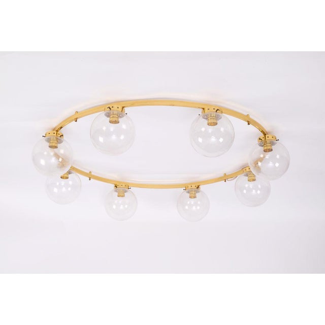 Gold Chandelier, 1960s For Sale - Image 8 of 8