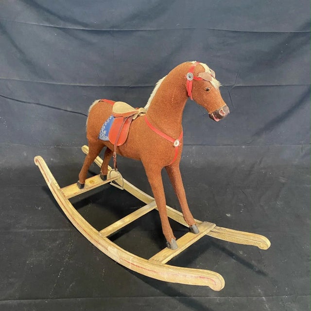 Folk Art British 19th Century Rocking Horse With Glass Eyes For Sale - Image 13 of 13