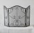 Vintage French Style Black Mesh Fireplace Screen Metal Scrollwork Details For Sale - Image 4 of 11