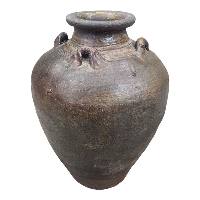 Primitive Southeast Asian Pottery Vase For Sale