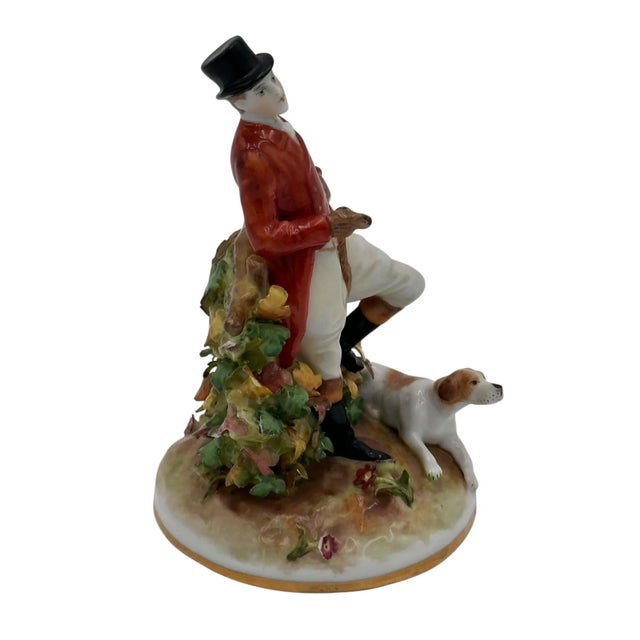 Realism Antique Von Scheirholz Fox Hunting Figurine With Beagle, 1907-1920s For Sale - Image 3 of 12