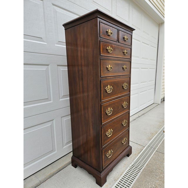 Chippendale Mahogany Chippendale Seven Drawer Lingerie Chest - Drexel For Sale - Image 3 of 10