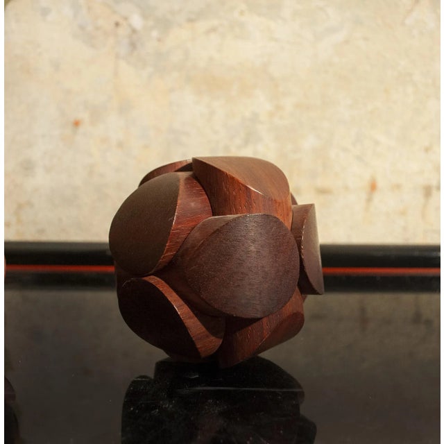 Mid-Century Modern Italian Wooden Modular Sculpture by Charles O. Perry for Gavina, 1970s, Set of 3 For Sale - Image 3 of 10