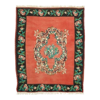 Vintage Turkish Rose Kilim Rug - 09'00 x 10'11 For Sale