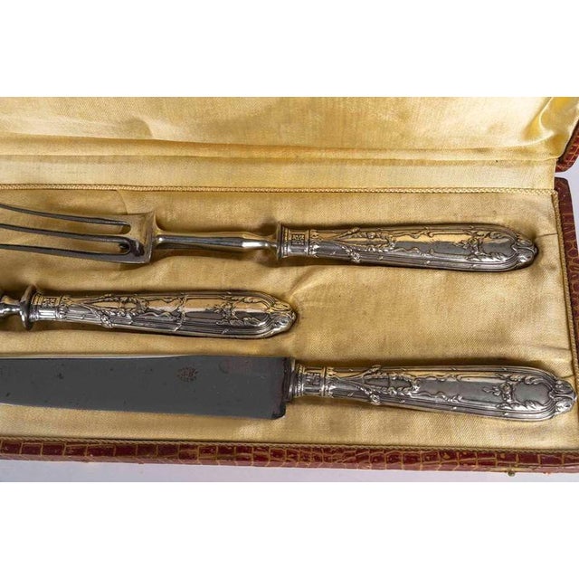 Napoleon III Silver Flatware Set, 19th Century, Set of 3 For Sale - Image 6 of 8