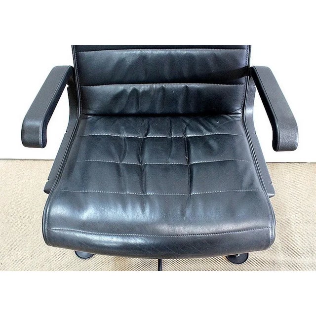 Set of Leather Office Chairs attributed to Richard Sapper for Knoll Inc. / Knoll International, 1979 For Sale - Image 14 of 18