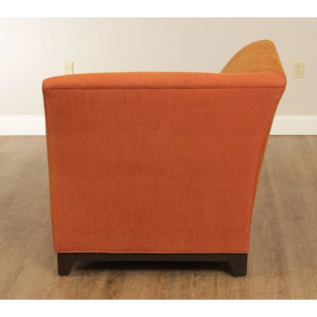 Modern Asymmetrical Custom Upholstered Club Chairs - A Pair For Sale - Image 12 of 12