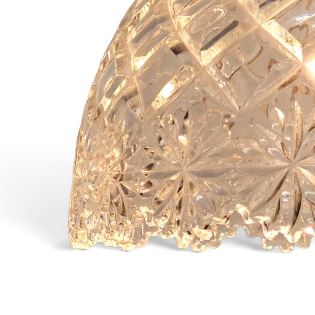 1950s–1960s Cut Crystal Boudoir Table Lamp With Matching Glass Shade For Sale - Image 9 of 13