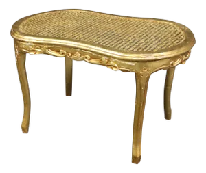 Louis XV Giltwood Cane Bench