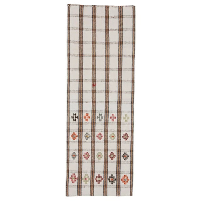 Textile Vintage Turkish Kilim Runner- 2′5″ × 6′9″ For Sale - Image 7 of 7