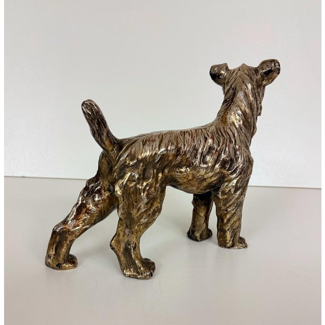 Metal Ceramic, Copper and Silver Schnauzer Dog from Spigarolo, Italy, 1950s For Sale - Image 7 of 13