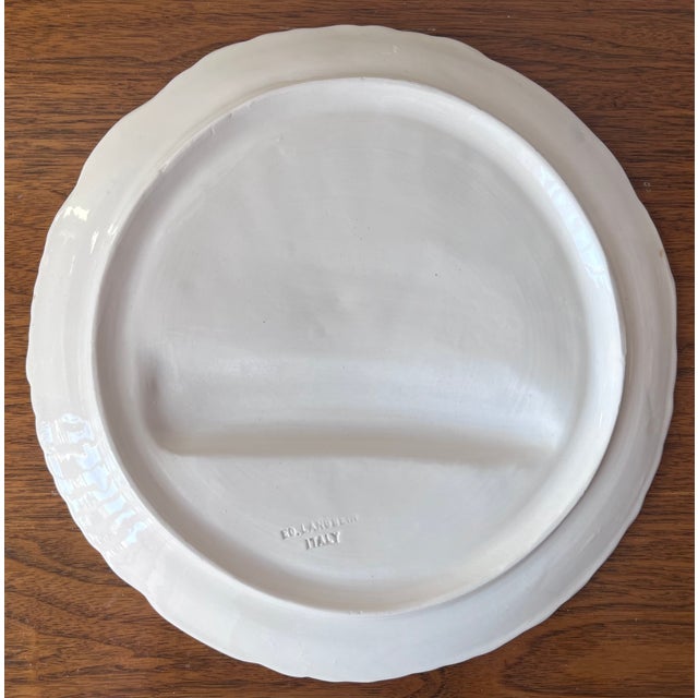 Vintage Creamware Italian Asparagus Plates-Ed Langbien-Set 9 For Sale In New York - Image 6 of 9