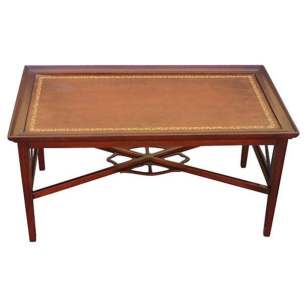 Rectangular LeatherTop Coffee Table Chairish
