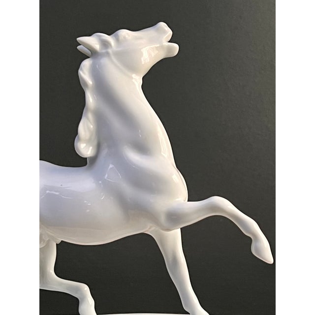 1960s Herend White Porcelain Horse Figurine Sculpture For Sale - Image 12 of 17