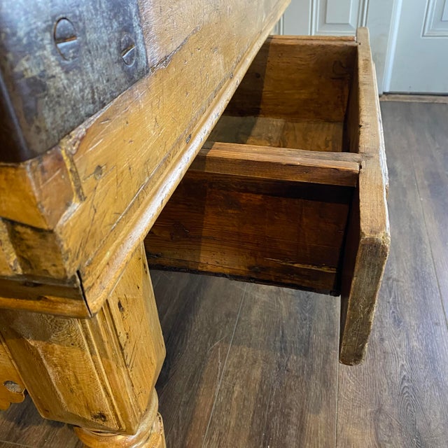 Antique Provincial Boucherie Billot De Boucher Kitchen Island For Sale - Image 15 of 15