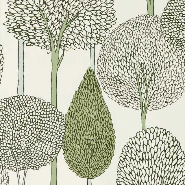 Harlequin Silhouette Wallpaper in Seaglass/Forest For Sale