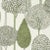 Harlequin Silhouette Wallpaper in Seaglass/Forest For Sale