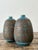 Late 20th Century Vintage Glazed Ceramic Scored Vases - A Pair For Sale - Image 5 of 12