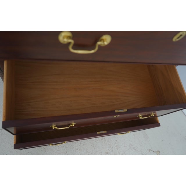 1990s Henkel Harris Cherry 9 Drawer Tall Chest For Sale - Image 5 of 15