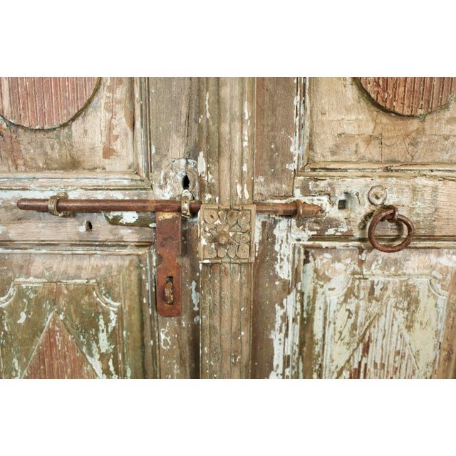 Antique Indian Jodhpur Carved Entrance Doors For Sale - Image 4 of 8